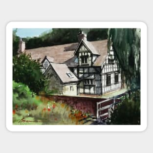 Rose Cottage, Coalbrookdale, Shropshire, England Sticker